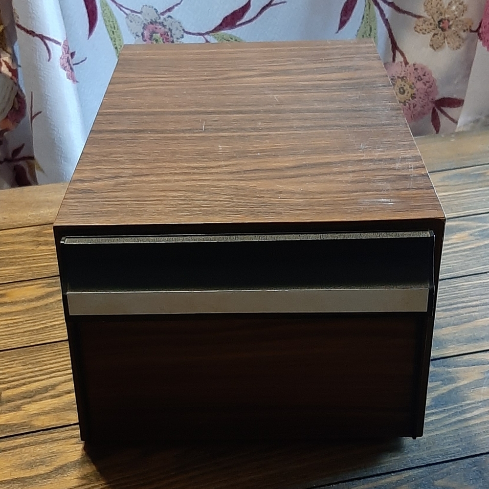 Vintage Kenmark Industrial Faux Wooden VHS Tape Holder 10 Slots for 10 Movies